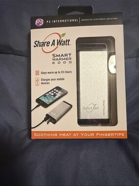 Silver Smart Warmer 2000 – Portable Phone Warmer & Charger